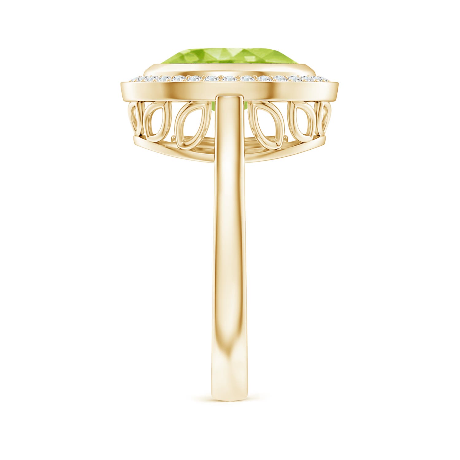 AA - Peridot / 4.09 CT / 14 KT Yellow Gold