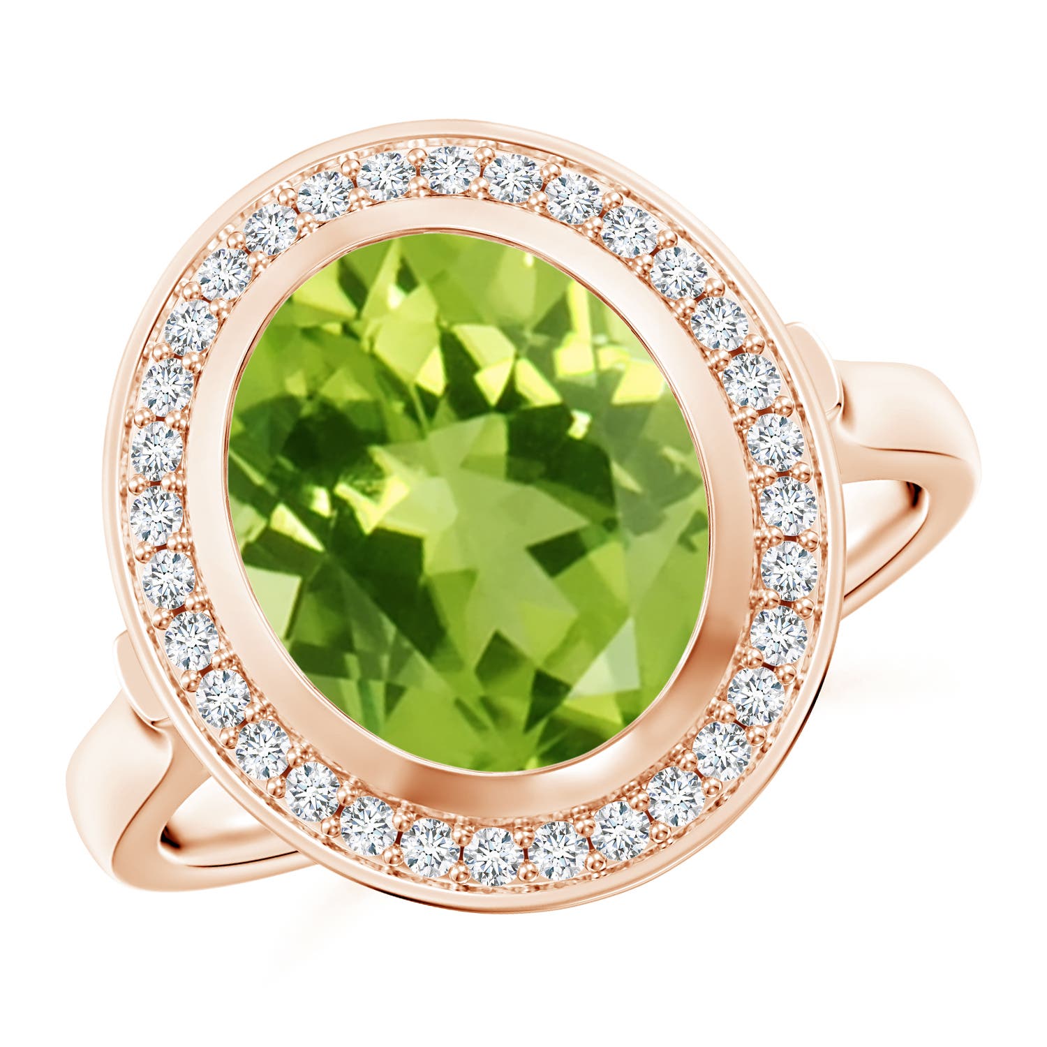 AAA - Peridot / 4.09 CT / 14 KT Rose Gold