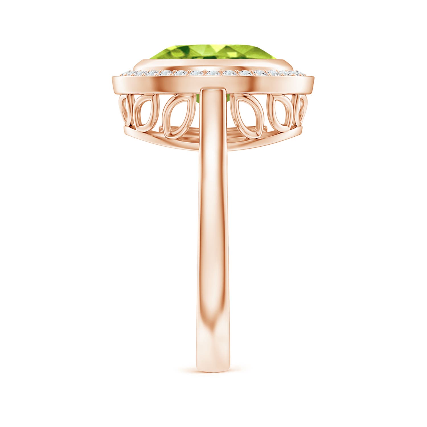 AAA - Peridot / 4.09 CT / 14 KT Rose Gold