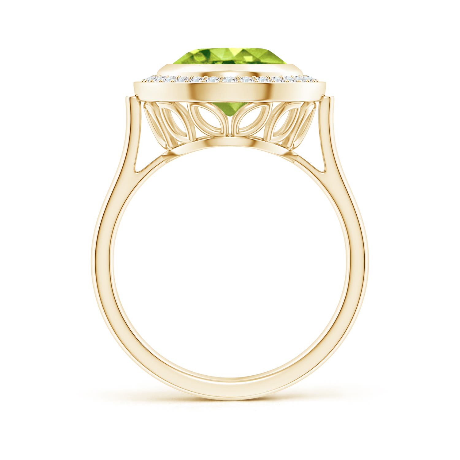 AAA - Peridot / 4.09 CT / 14 KT Yellow Gold