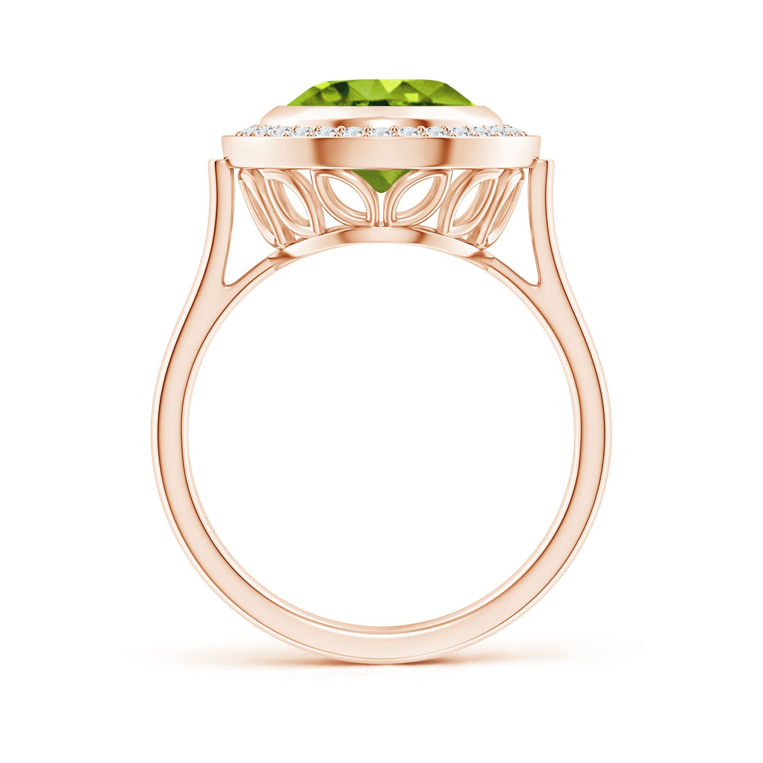 AAAA - Peridot / 4.09 CT / 14 KT Rose Gold