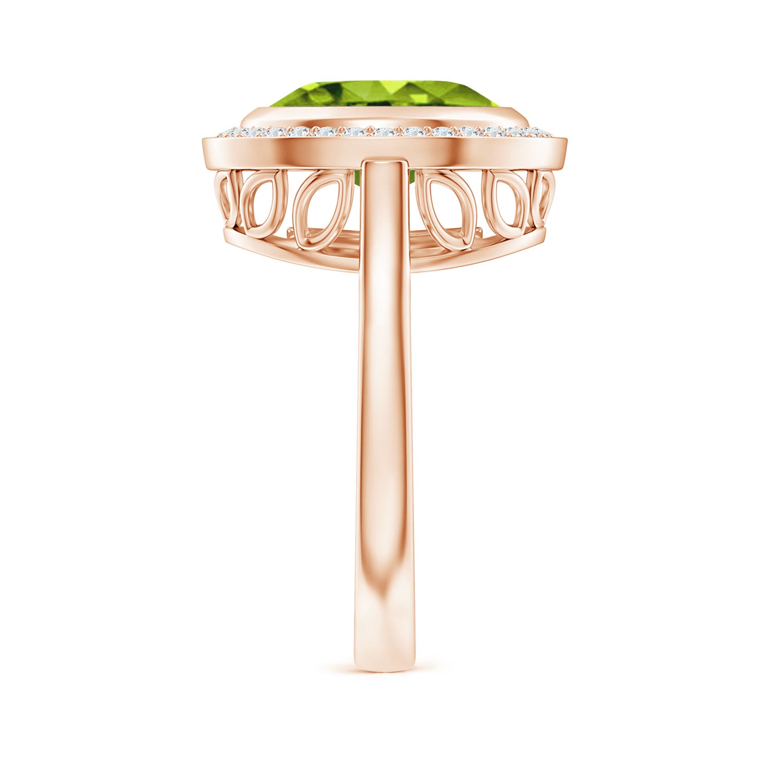 AAAA - Peridot / 4.09 CT / 14 KT Rose Gold