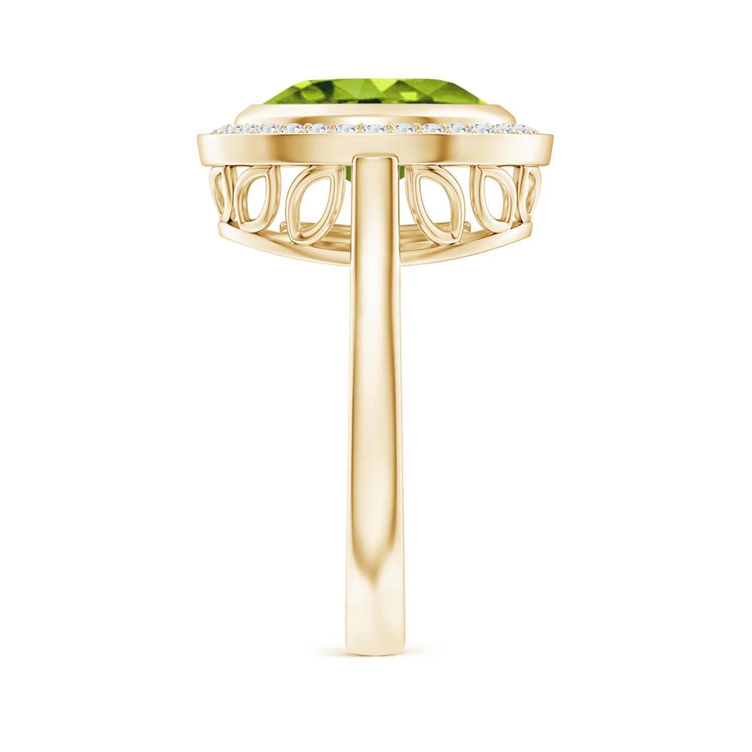 AAAA - Peridot / 4.09 CT / 14 KT Yellow Gold