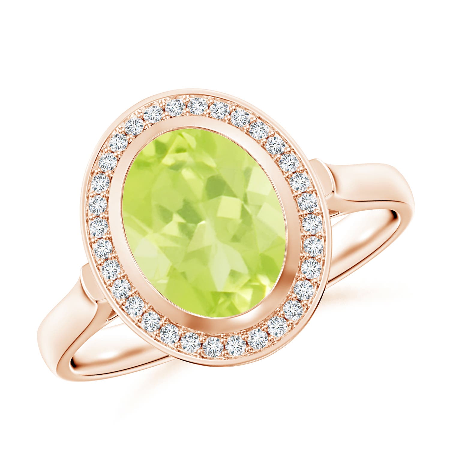 A - Peridot / 2 CT / 14 KT Rose Gold