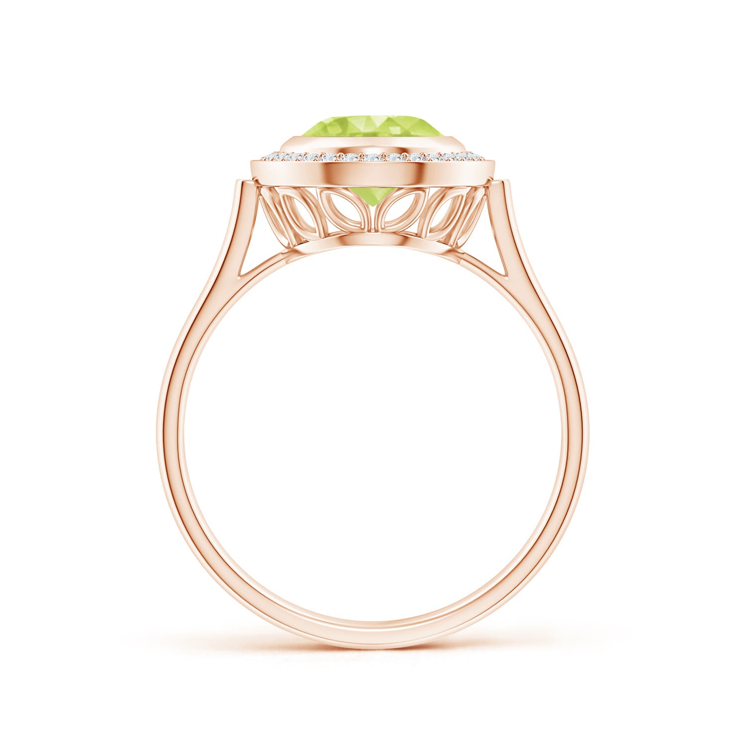 A - Peridot / 2 CT / 14 KT Rose Gold