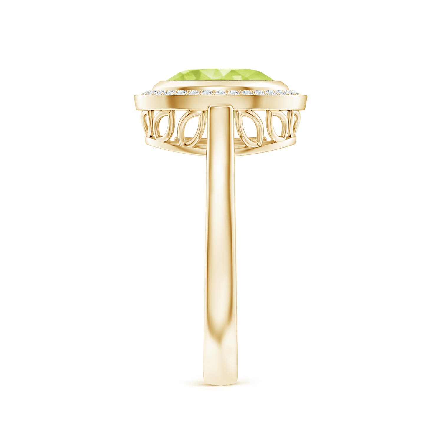 A - Peridot / 2 CT / 14 KT Yellow Gold