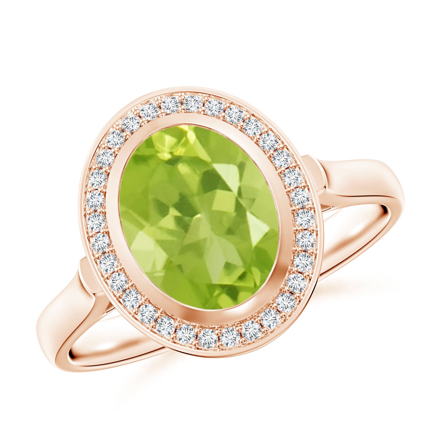 AA - Peridot / 2 CT / 14 KT Rose Gold