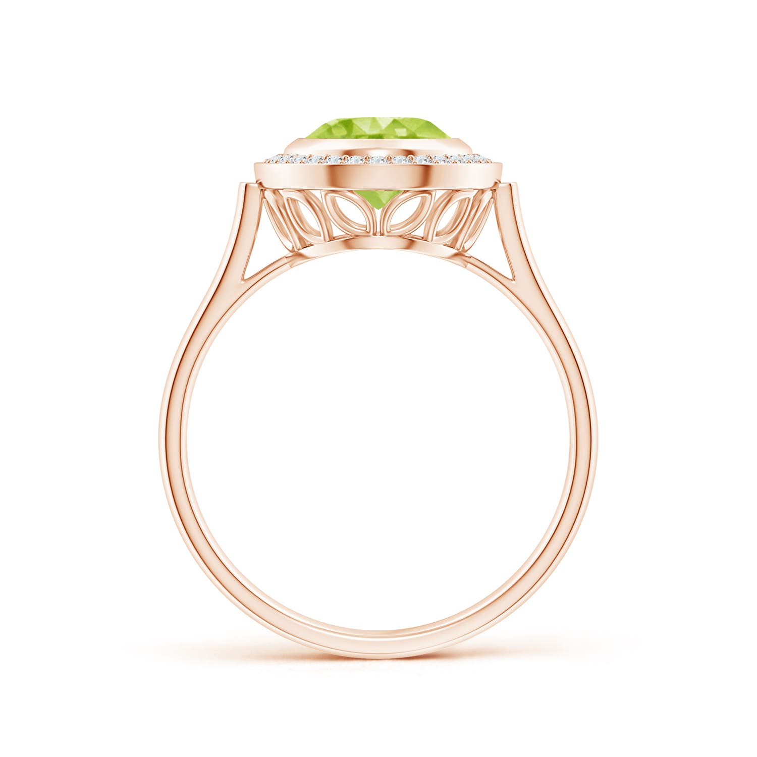 AA - Peridot / 2 CT / 14 KT Rose Gold