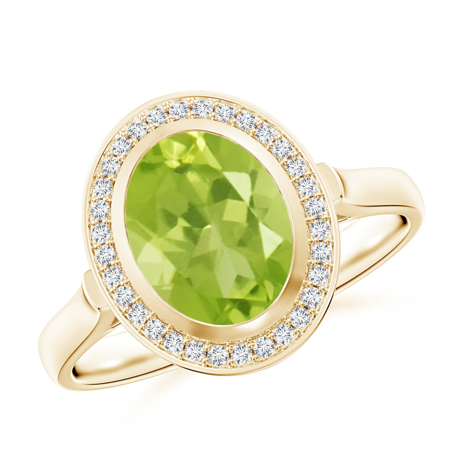 AA - Peridot / 2 CT / 14 KT Yellow Gold