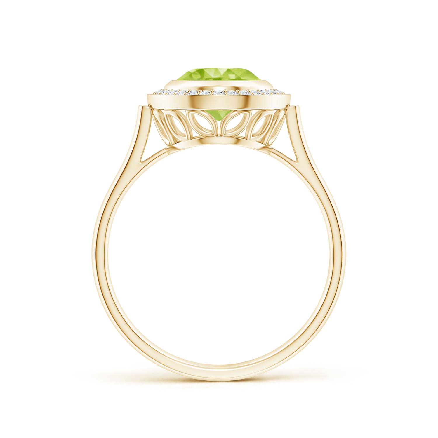 AA - Peridot / 2 CT / 14 KT Yellow Gold