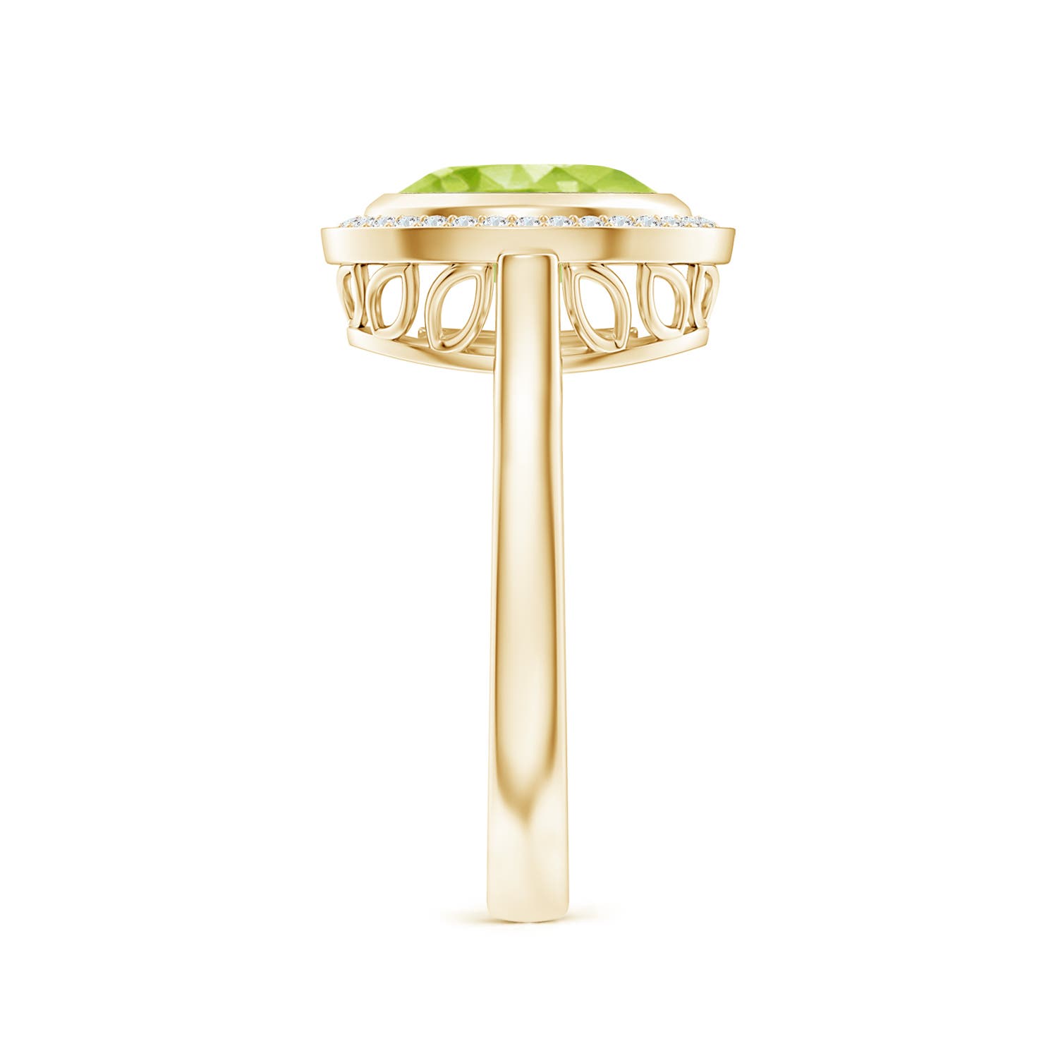 AA - Peridot / 2 CT / 14 KT Yellow Gold