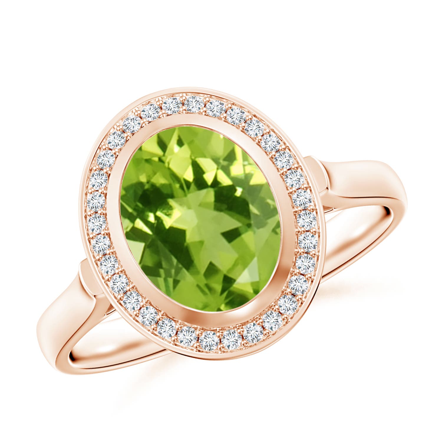 AAA - Peridot / 2 CT / 14 KT Rose Gold