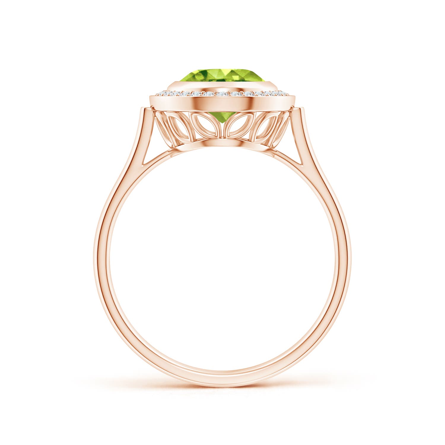 AAA - Peridot / 2 CT / 14 KT Rose Gold