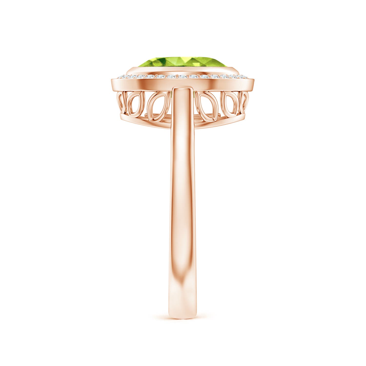 AAA - Peridot / 2 CT / 14 KT Rose Gold