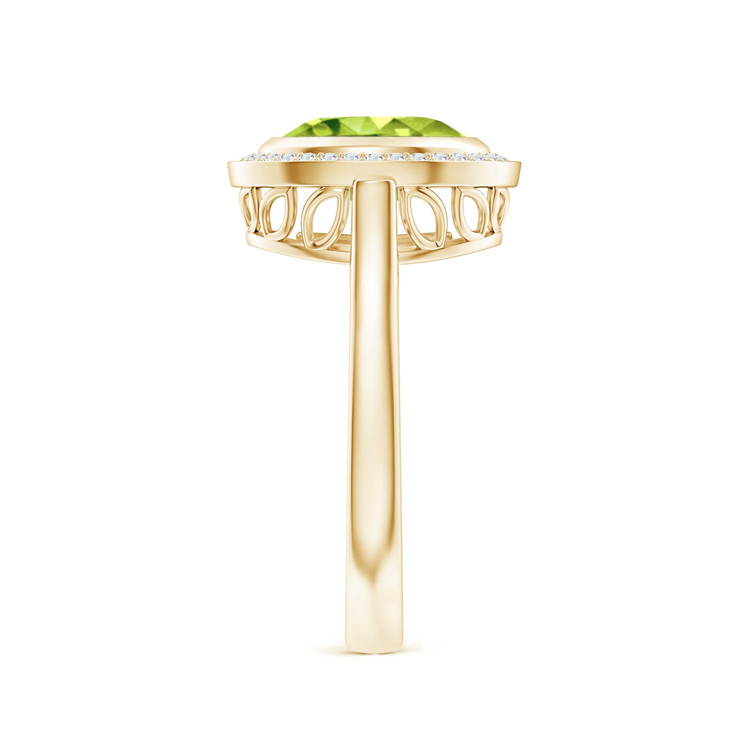 AAA - Peridot / 2 CT / 14 KT Yellow Gold