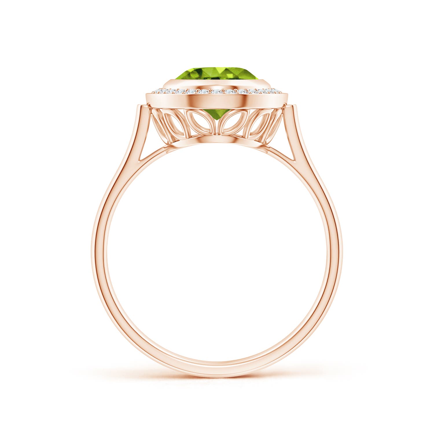 AAAA - Peridot / 2 CT / 14 KT Rose Gold