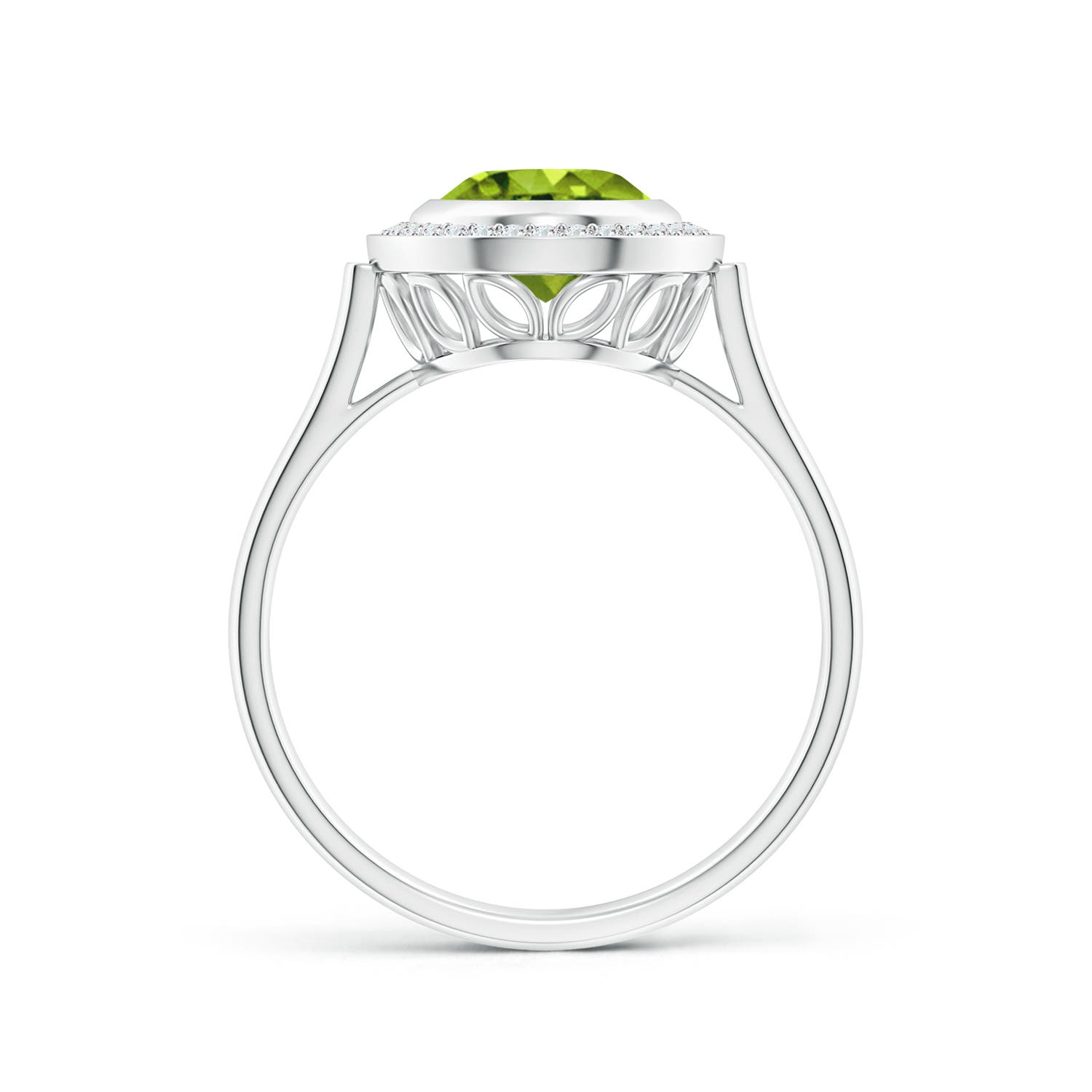 AAAA - Peridot / 2 CT / 14 KT White Gold