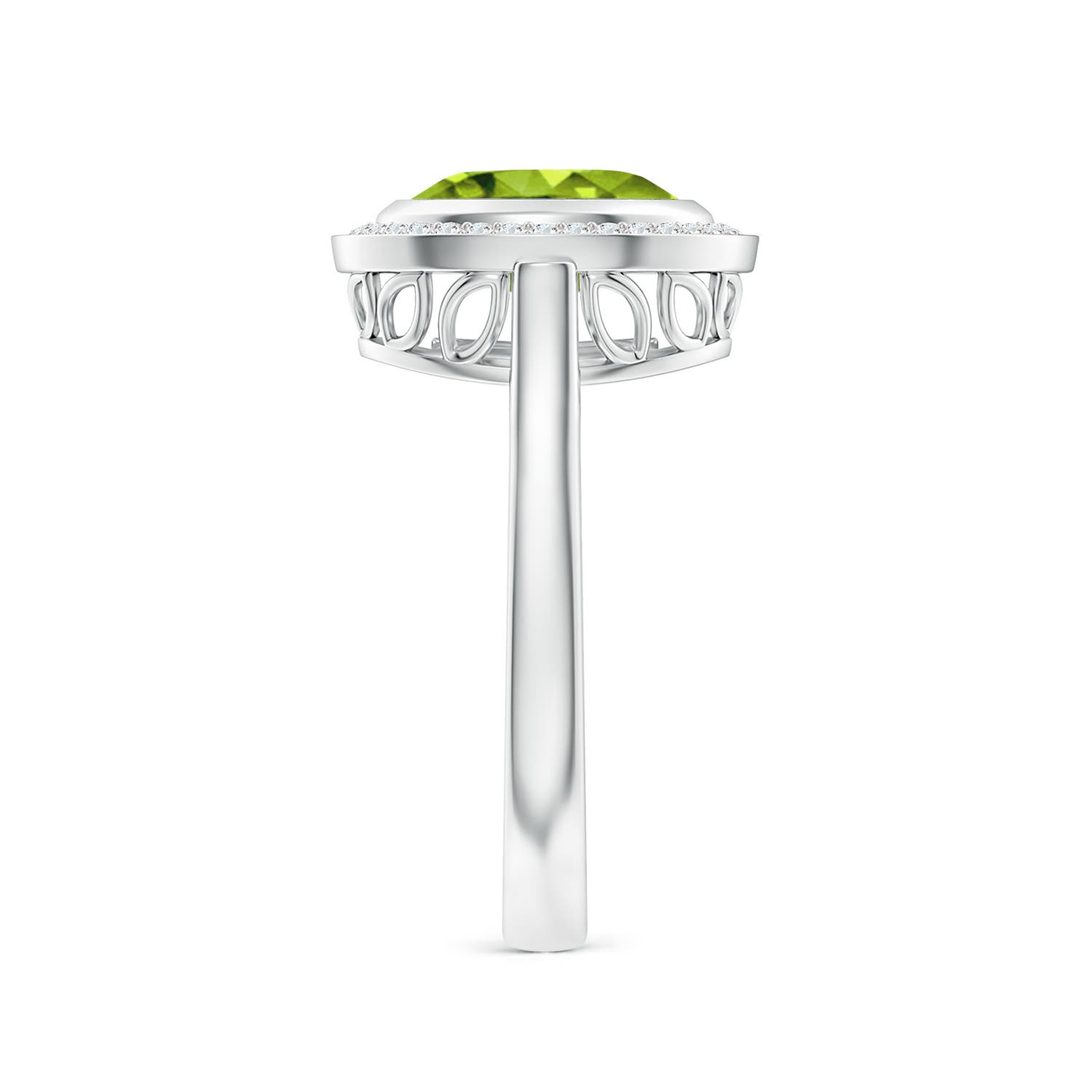 AAAA - Peridot / 2 CT / 14 KT White Gold