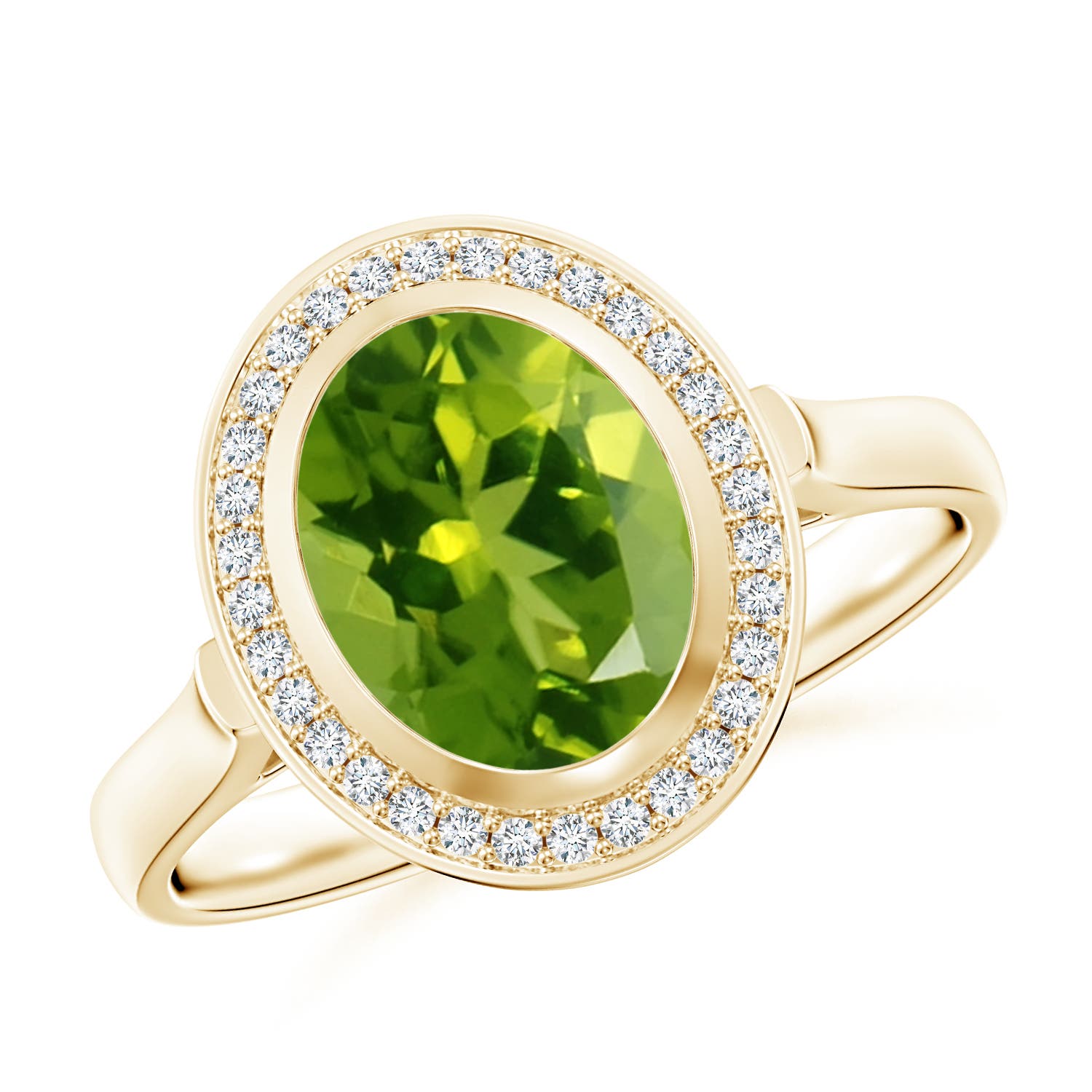 AAAA - Peridot / 2 CT / 14 KT Yellow Gold