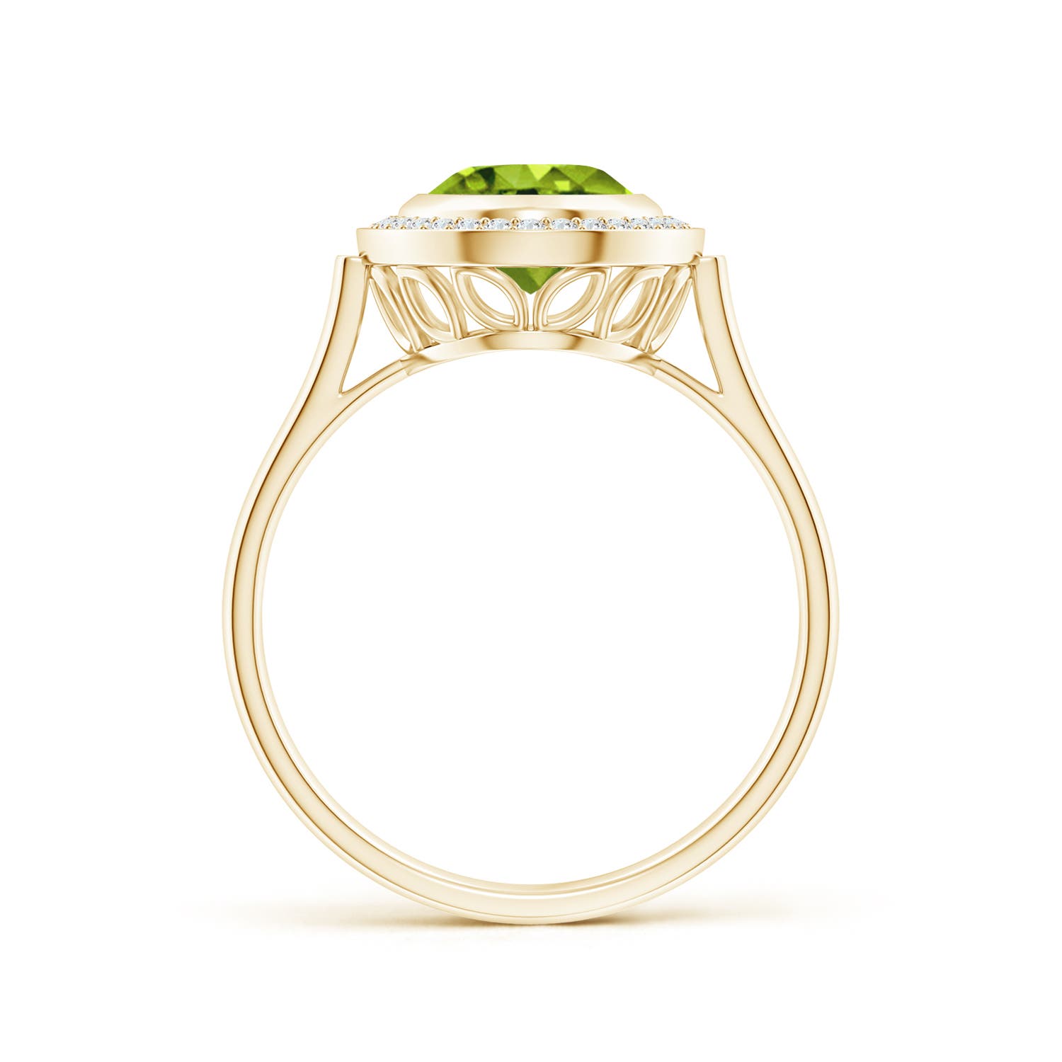 AAAA - Peridot / 2 CT / 14 KT Yellow Gold