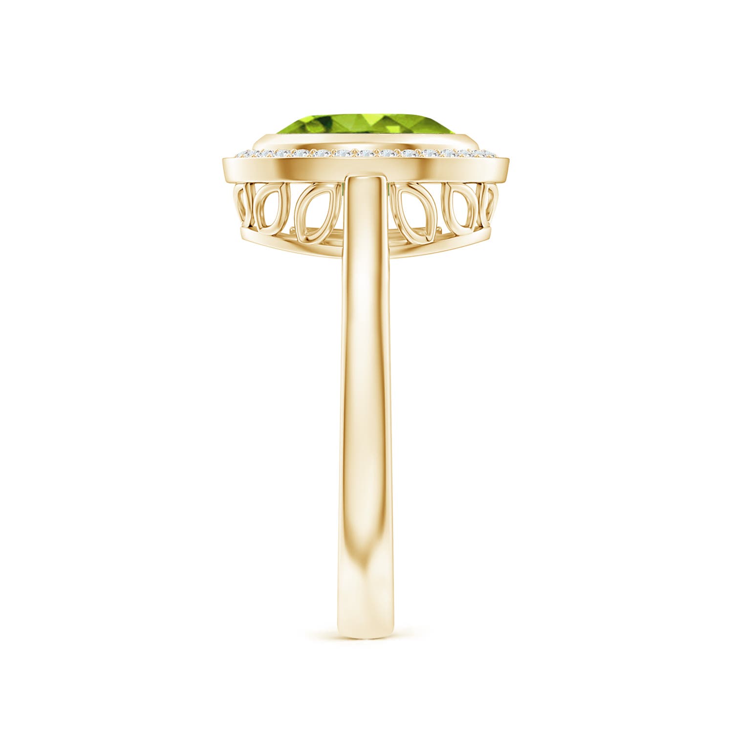 AAAA - Peridot / 2 CT / 14 KT Yellow Gold