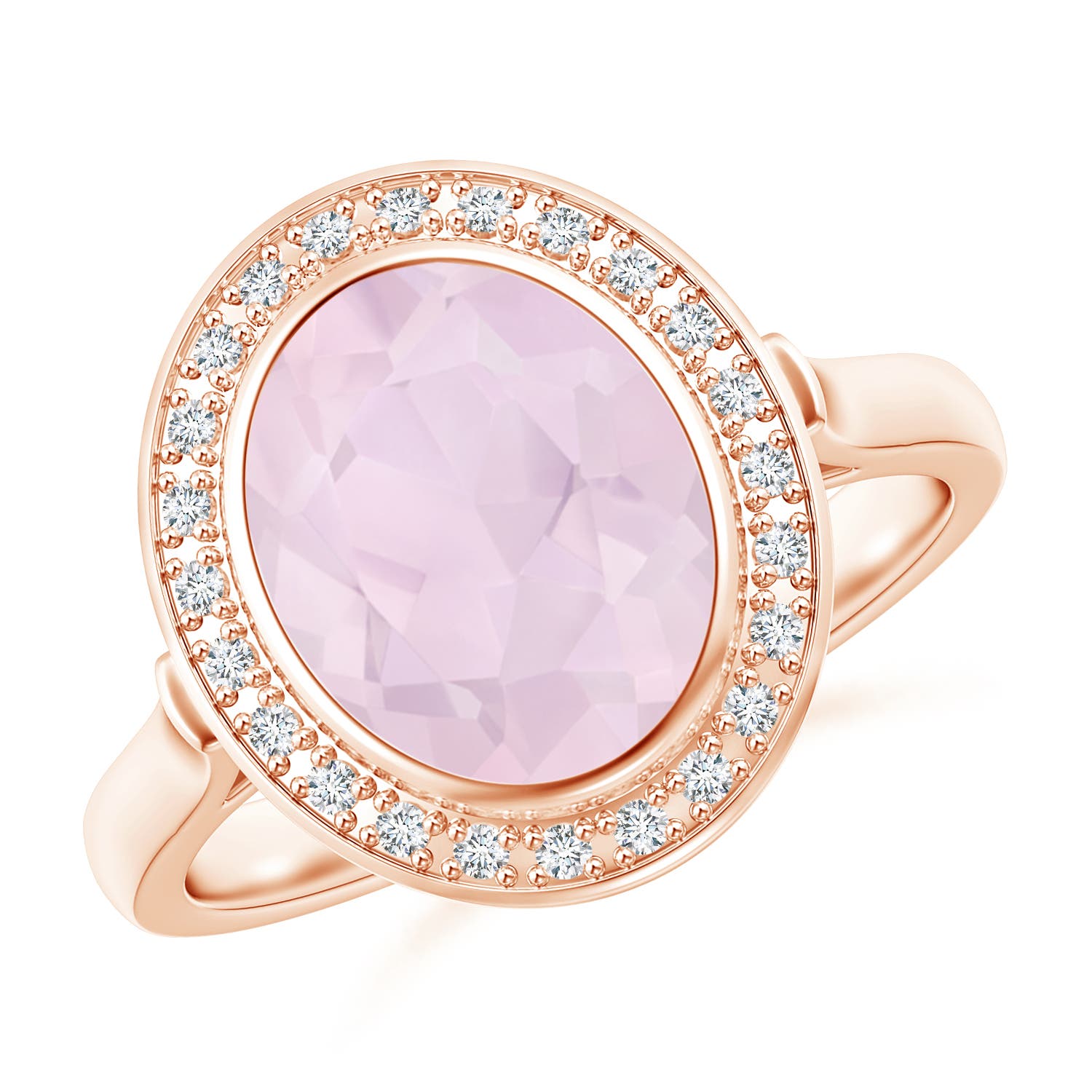 A - Rose Quartz / 2.36 CT / 14 KT Rose Gold