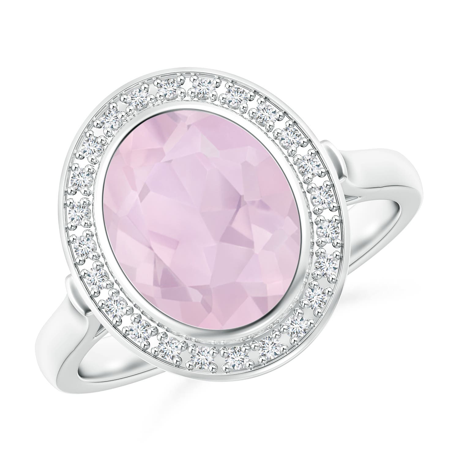 AA - Rose Quartz / 2.36 CT / 14 KT White Gold