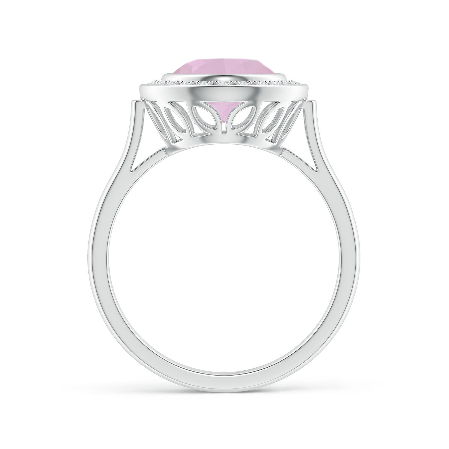 AAA - Rose Quartz / 2.36 CT / 14 KT White Gold