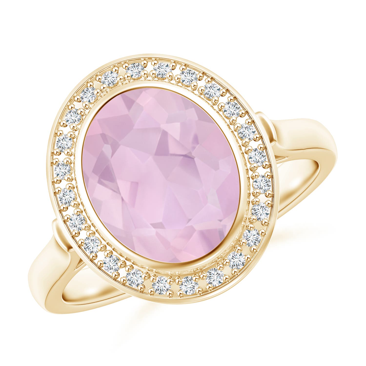 AAA - Rose Quartz / 2.36 CT / 14 KT Yellow Gold