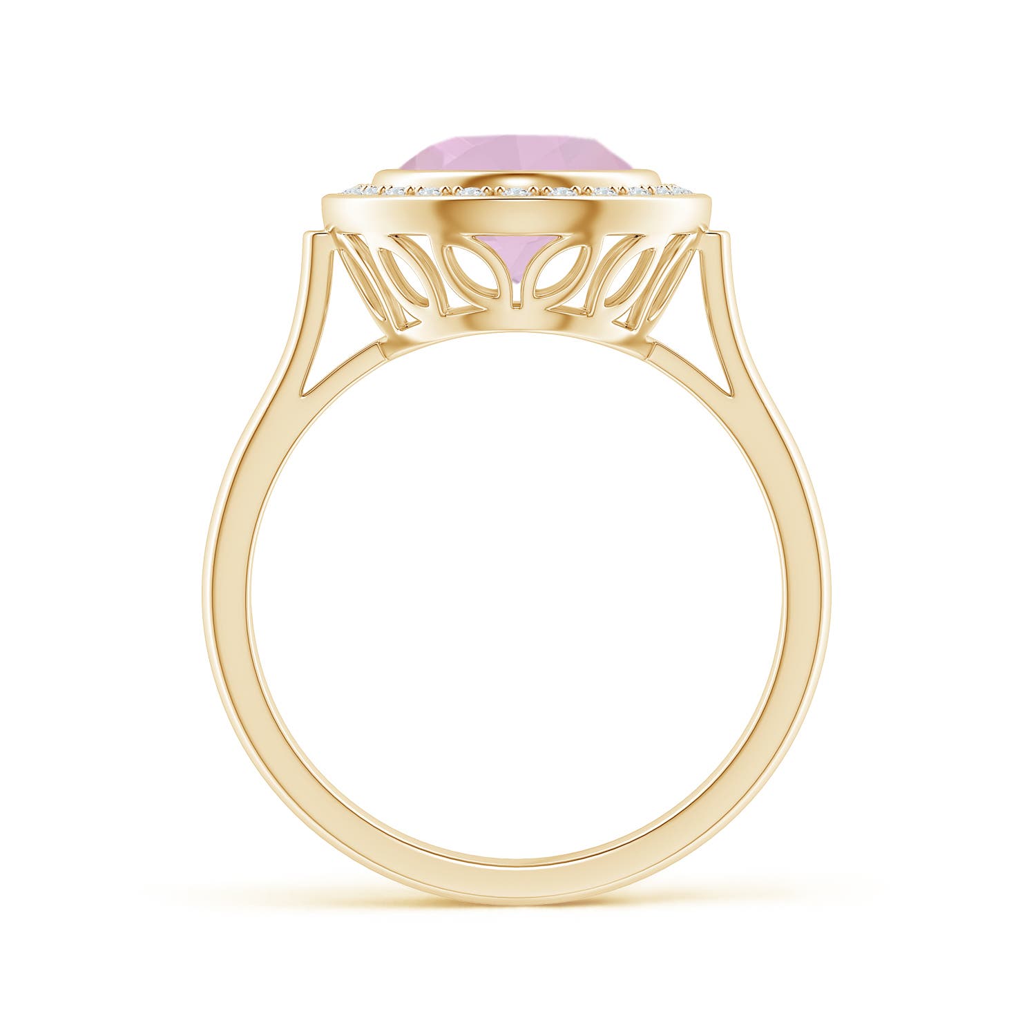 AAA - Rose Quartz / 2.36 CT / 14 KT Yellow Gold