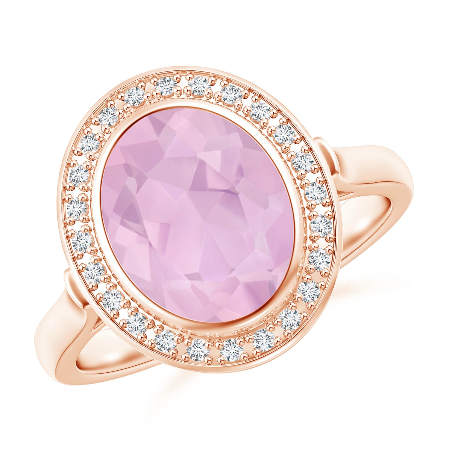 AAAA - Rose Quartz / 2.36 CT / 14 KT Rose Gold