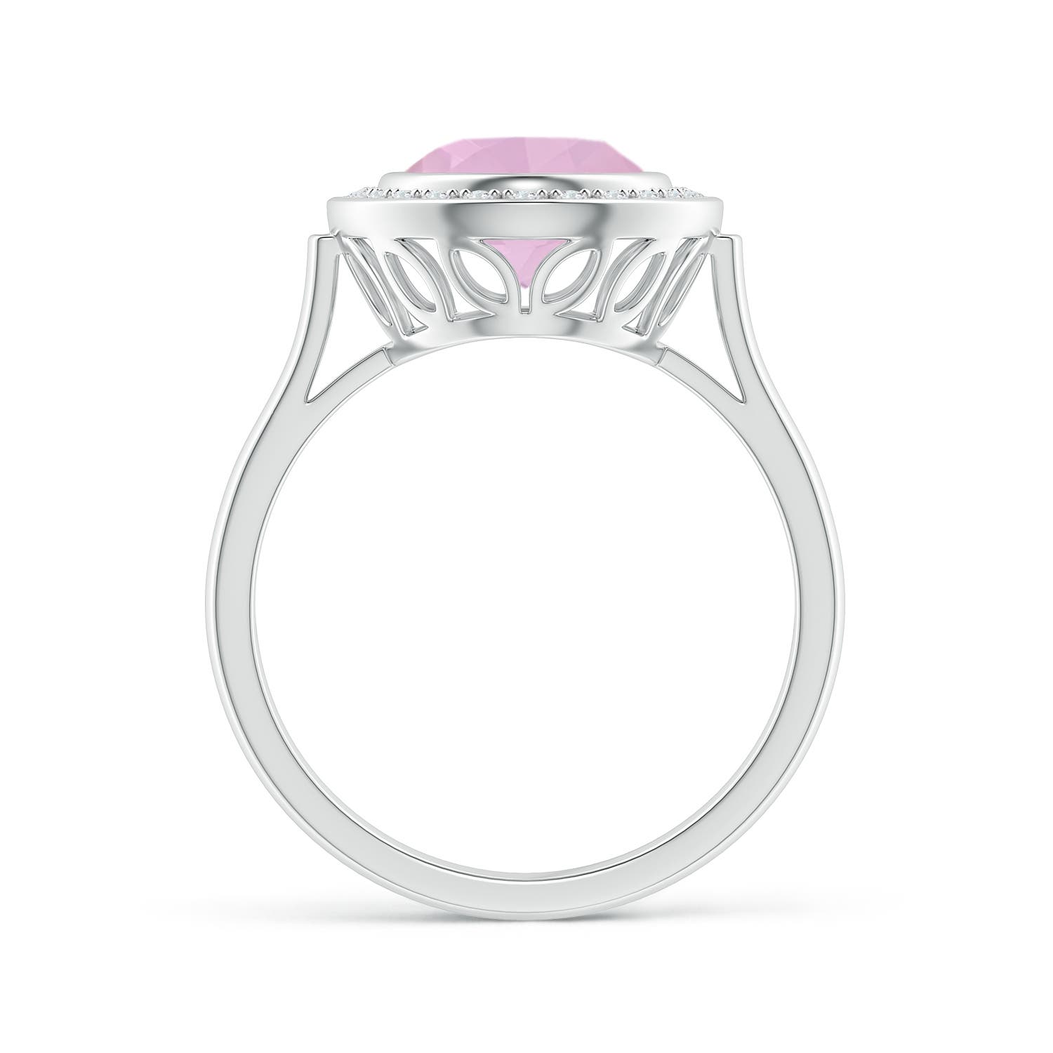 AAAA - Rose Quartz / 2.36 CT / 14 KT White Gold