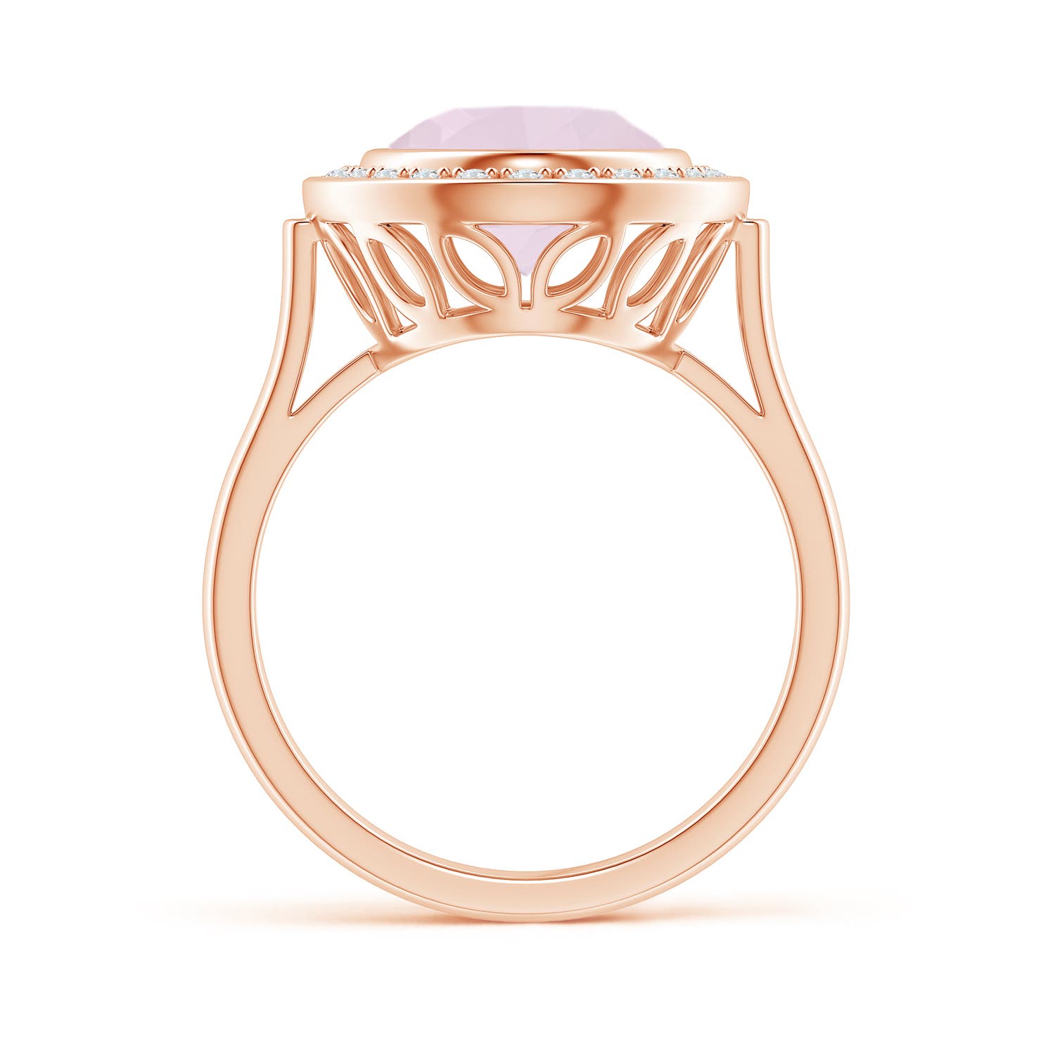 A - Rose Quartz / 3.44 CT / 14 KT Rose Gold