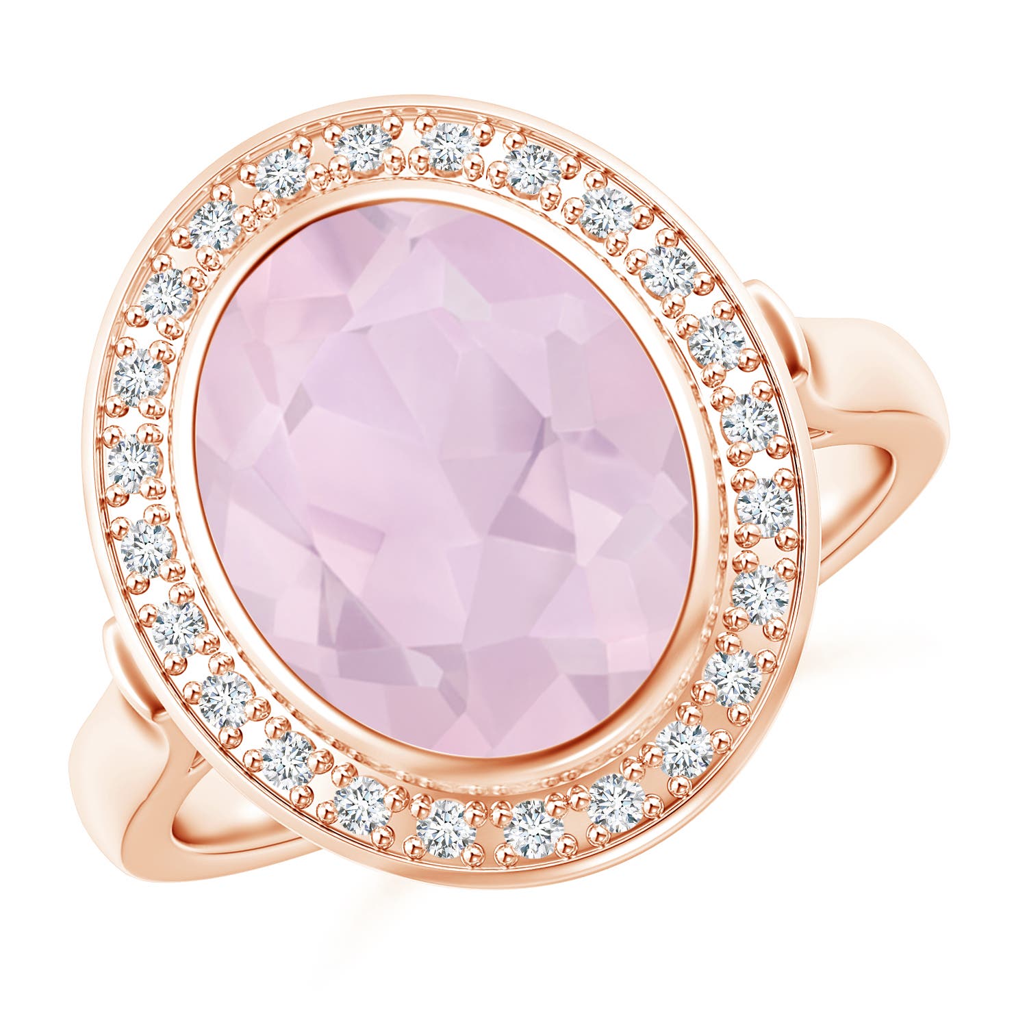 AA - Rose Quartz / 3.44 CT / 14 KT Rose Gold