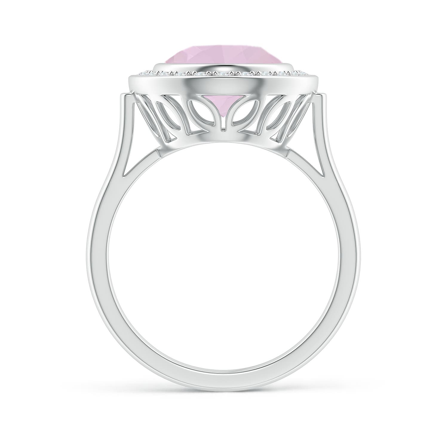 AA - Rose Quartz / 3.44 CT / 14 KT White Gold