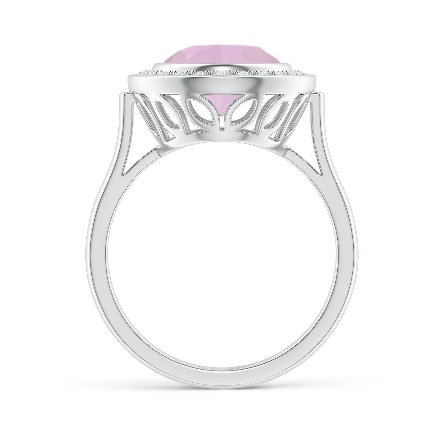 AAA - Rose Quartz / 3.44 CT / 14 KT White Gold