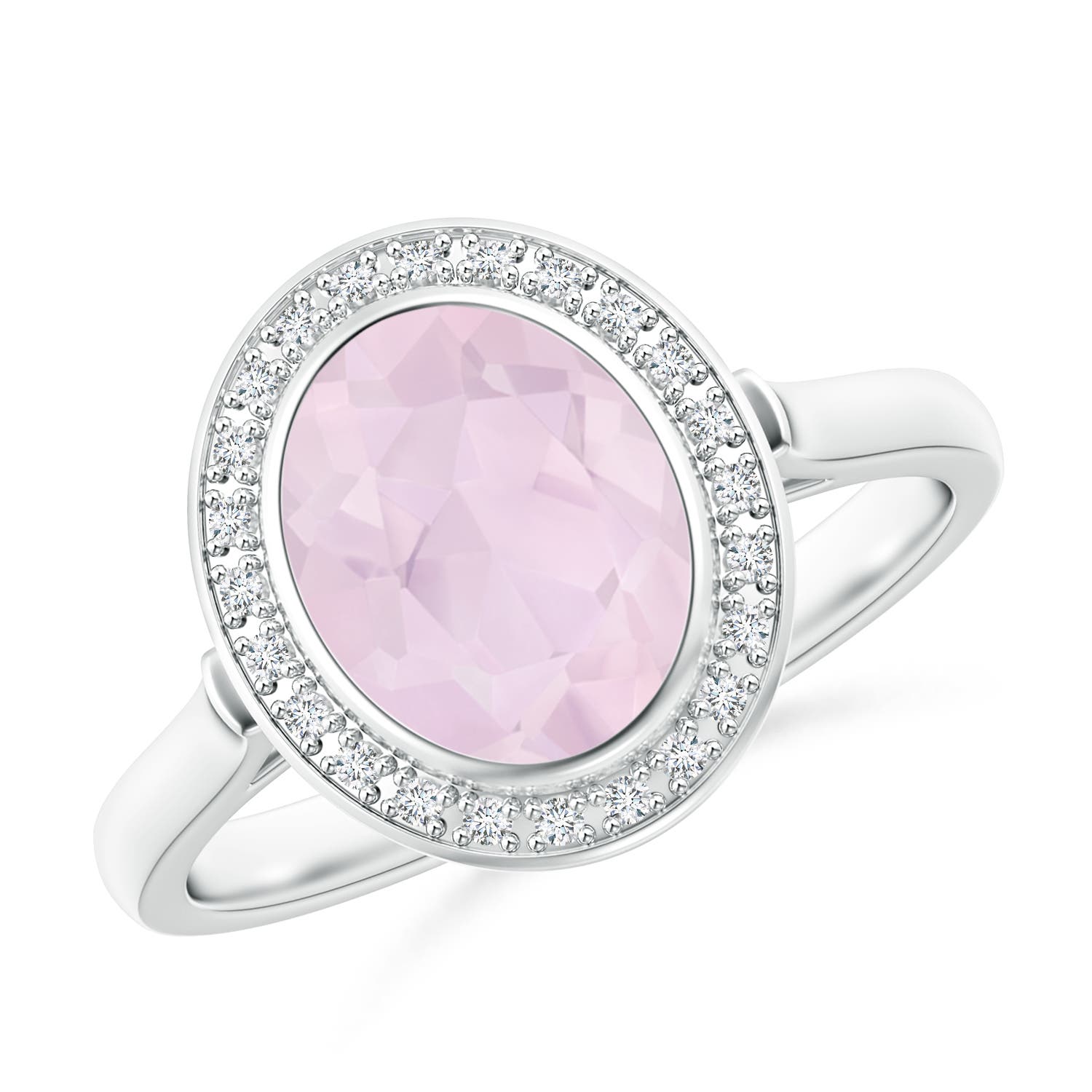 A - Rose Quartz / 1.62 CT / 14 KT White Gold