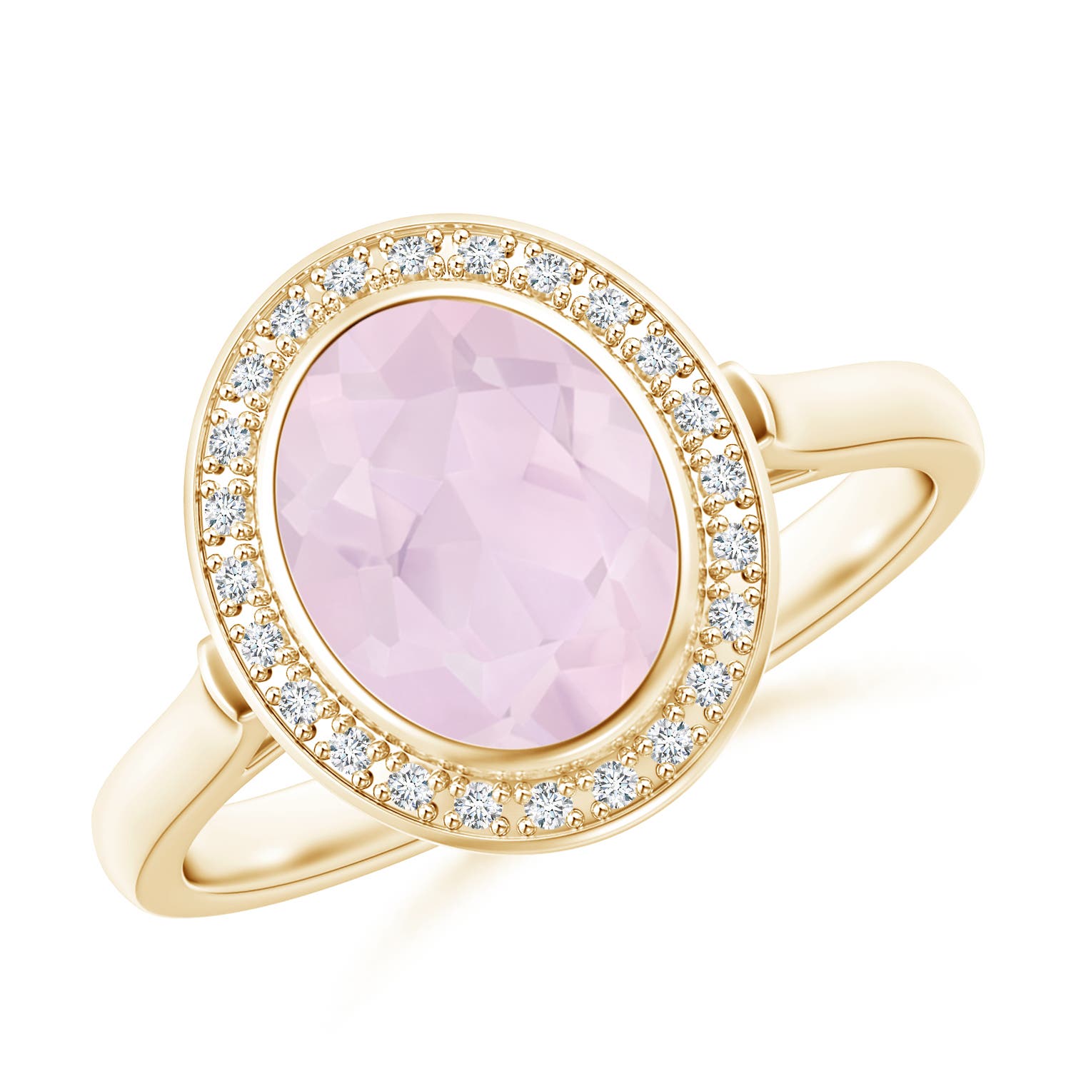 A - Rose Quartz / 1.62 CT / 14 KT Yellow Gold