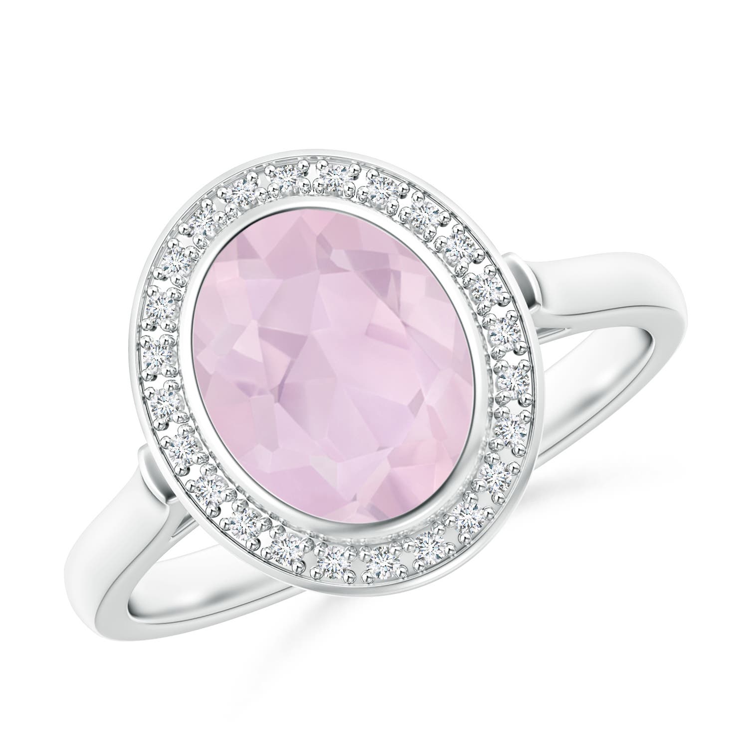 AA - Rose Quartz / 1.62 CT / 14 KT White Gold