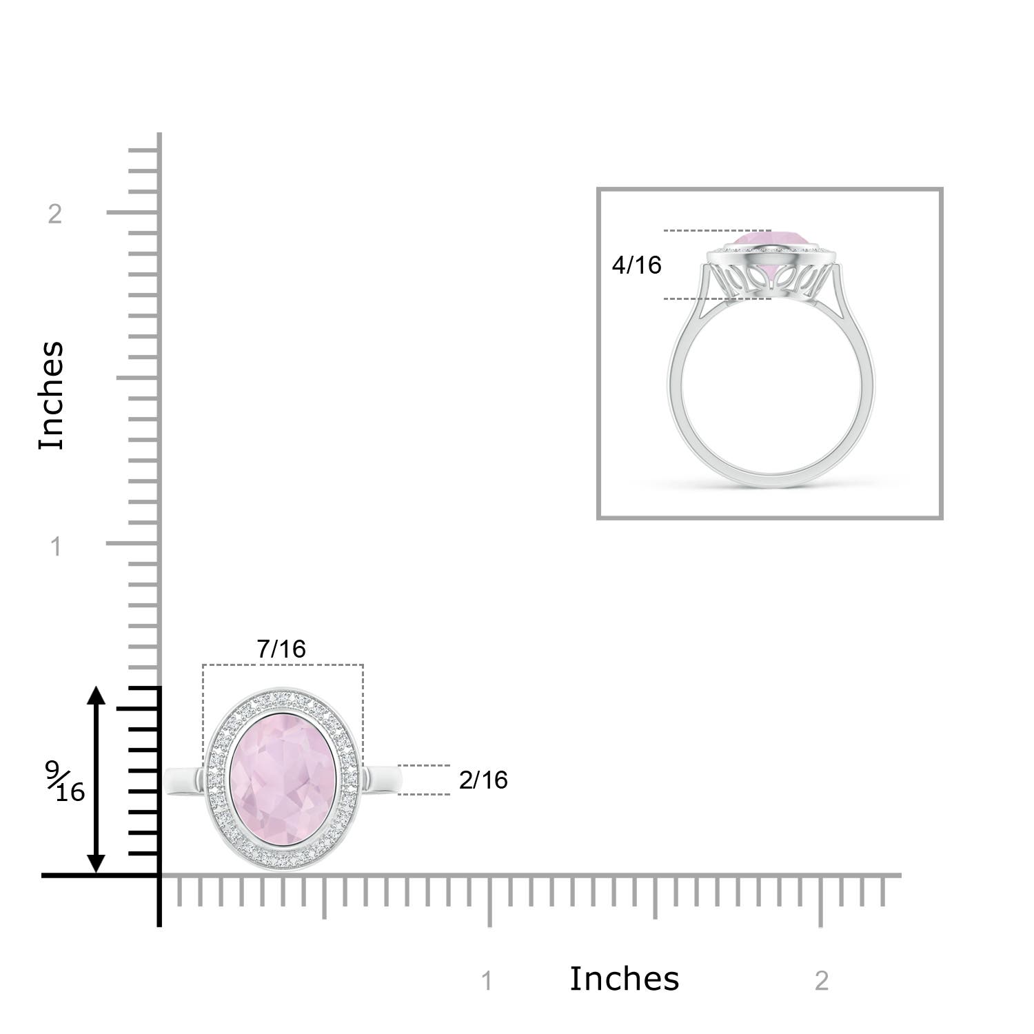 AA - Rose Quartz / 1.62 CT / 14 KT White Gold