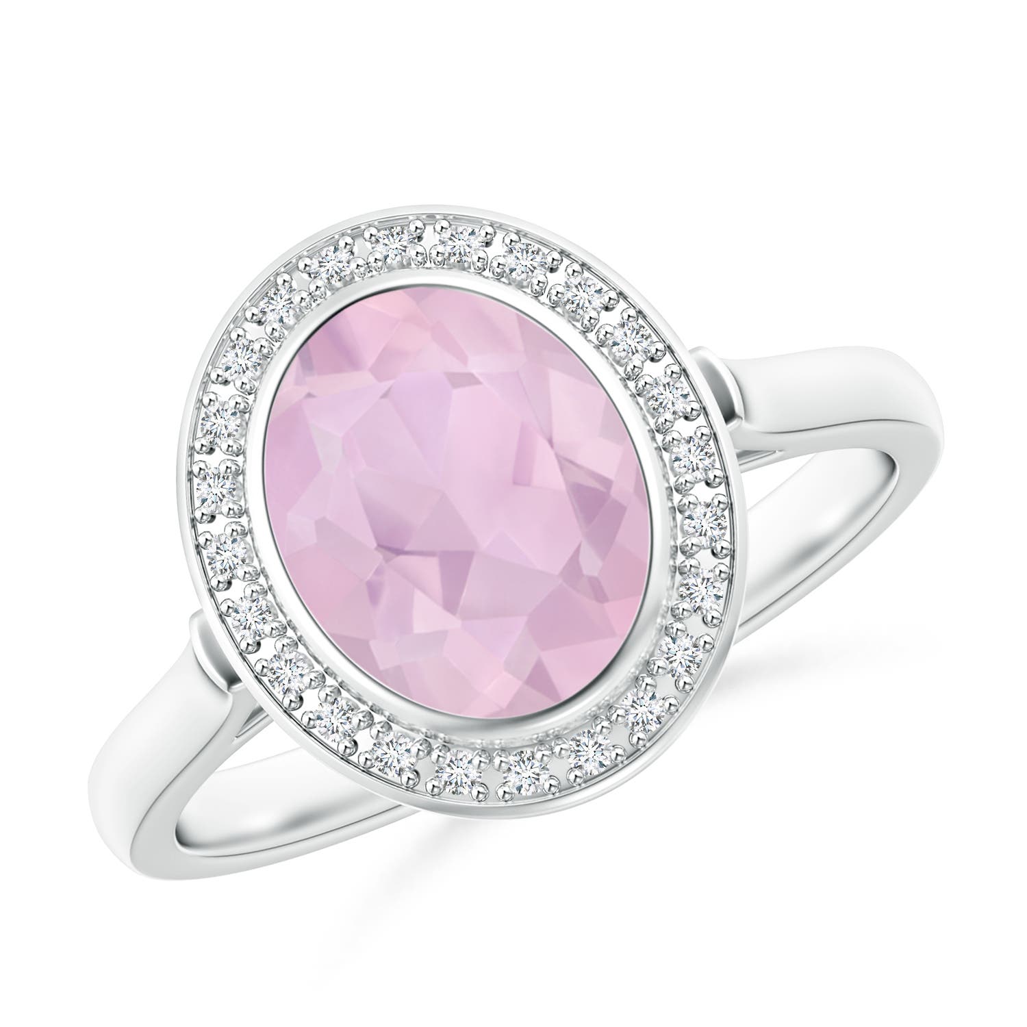 AAA - Rose Quartz / 1.62 CT / 14 KT White Gold