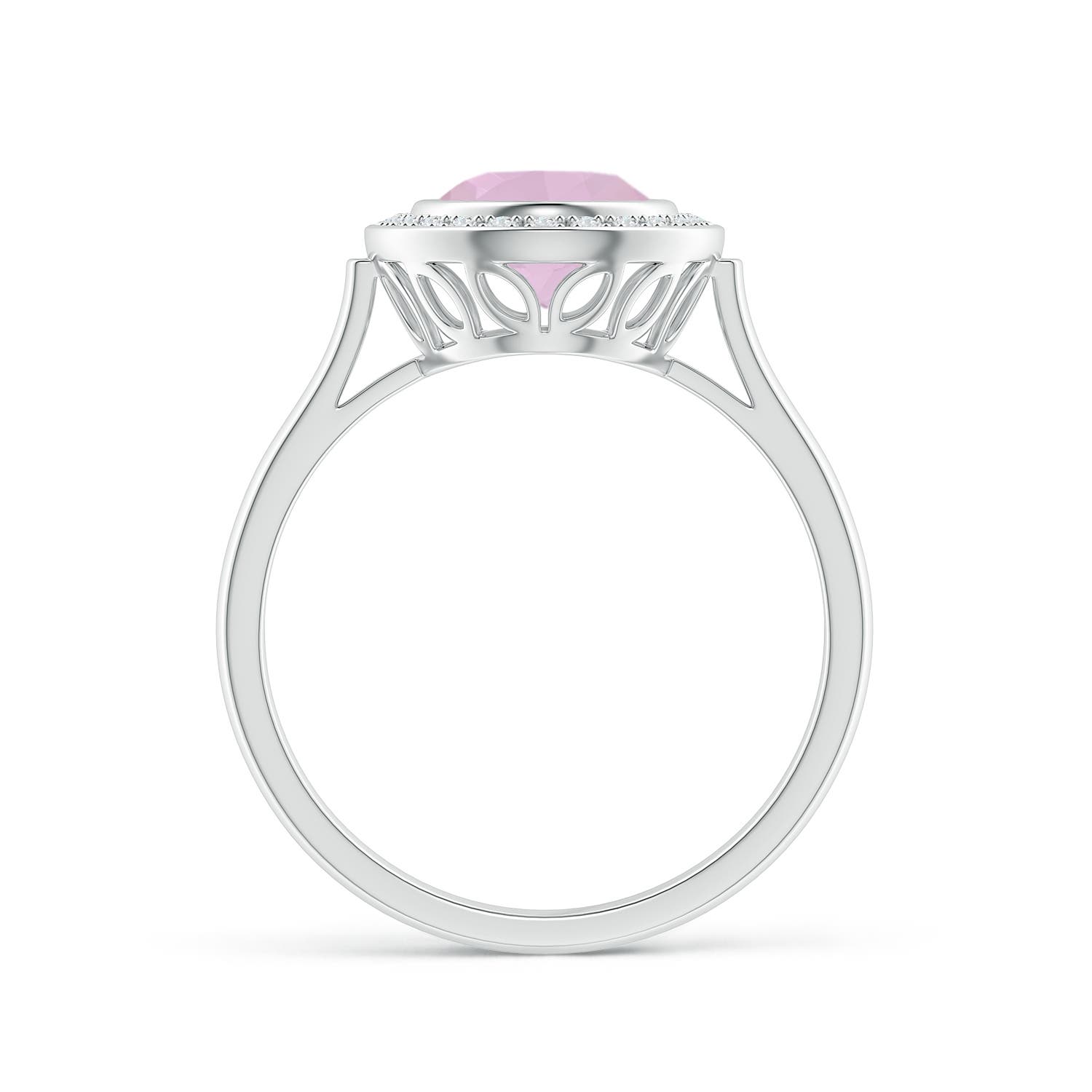 AAA - Rose Quartz / 1.62 CT / 14 KT White Gold