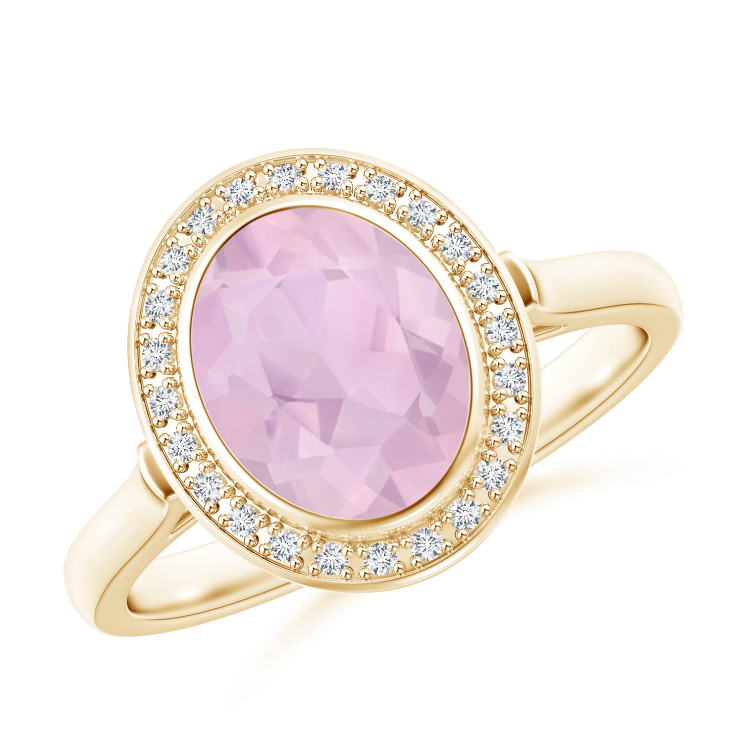 AAA - Rose Quartz / 1.62 CT / 14 KT Yellow Gold