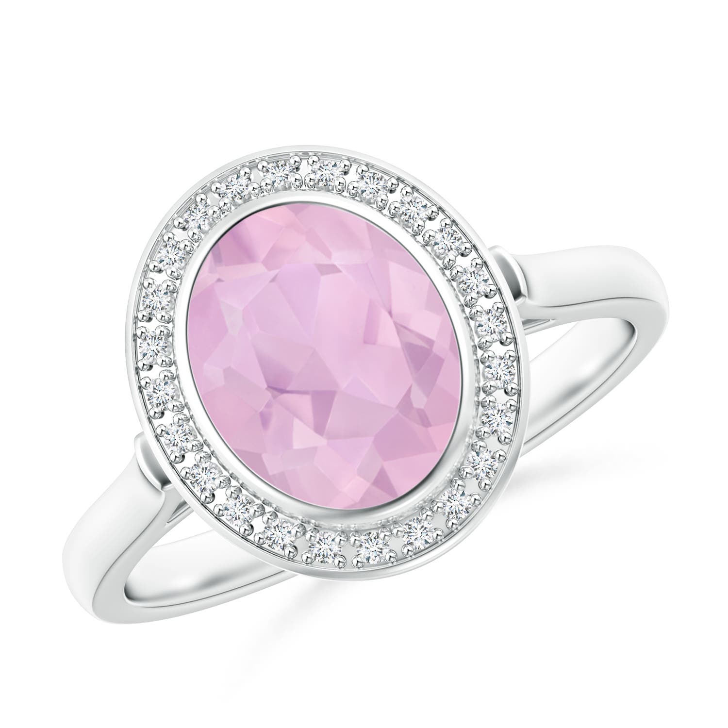 AAAA - Rose Quartz / 1.62 CT / 14 KT White Gold