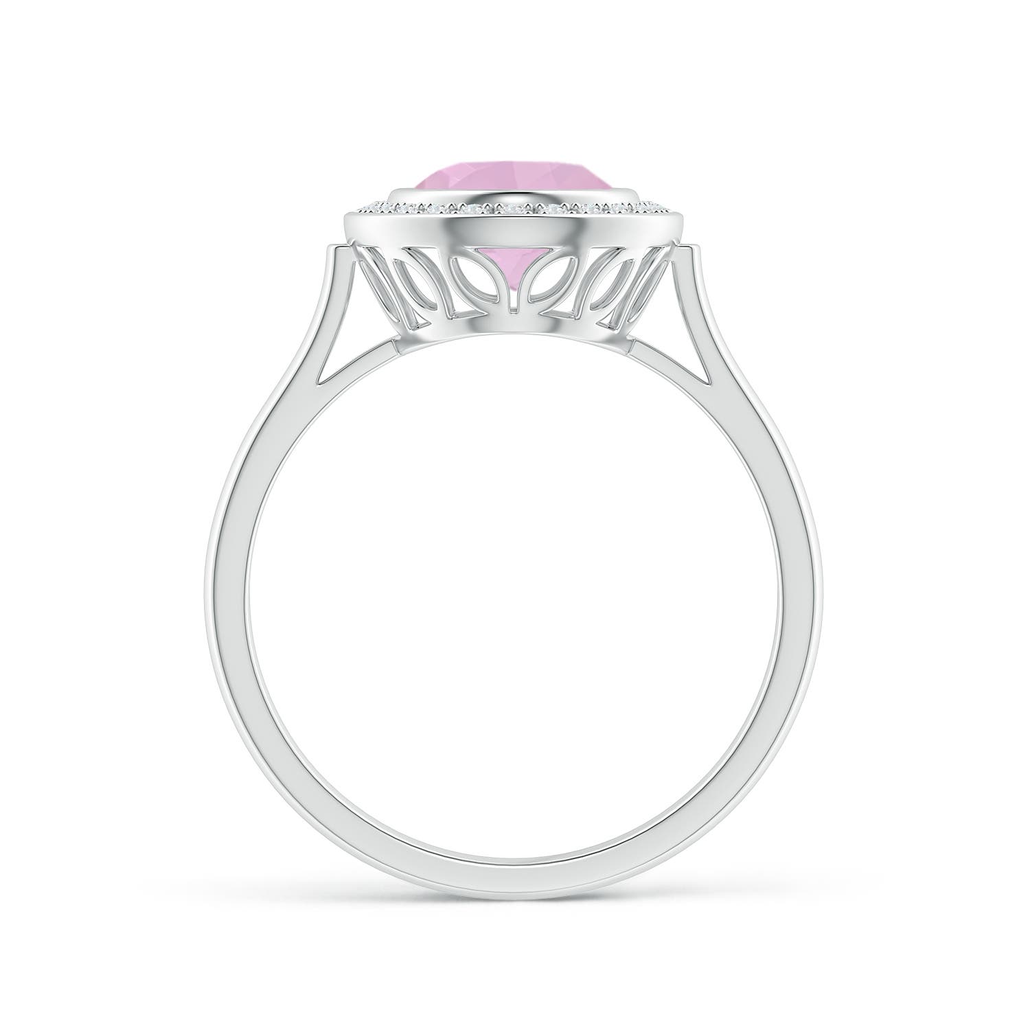 AAAA - Rose Quartz / 1.62 CT / 14 KT White Gold