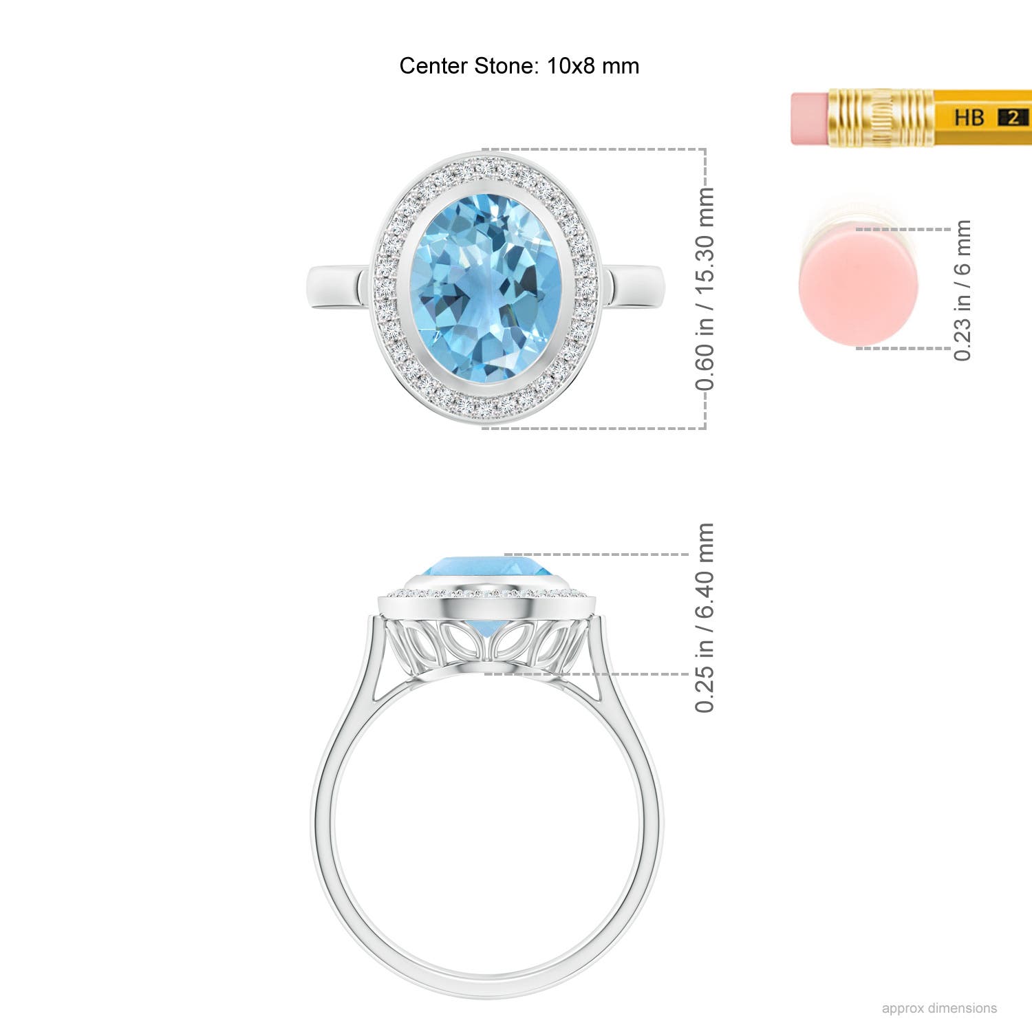 A - Swiss Blue Topaz / 3.41 CT / 14 KT White Gold