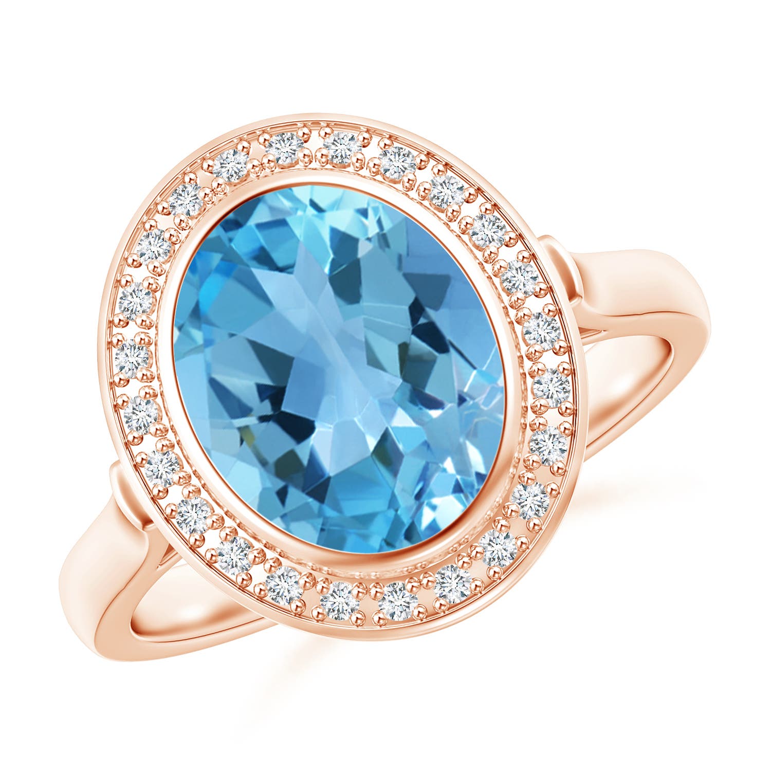 AA - Swiss Blue Topaz / 3.41 CT / 14 KT Rose Gold