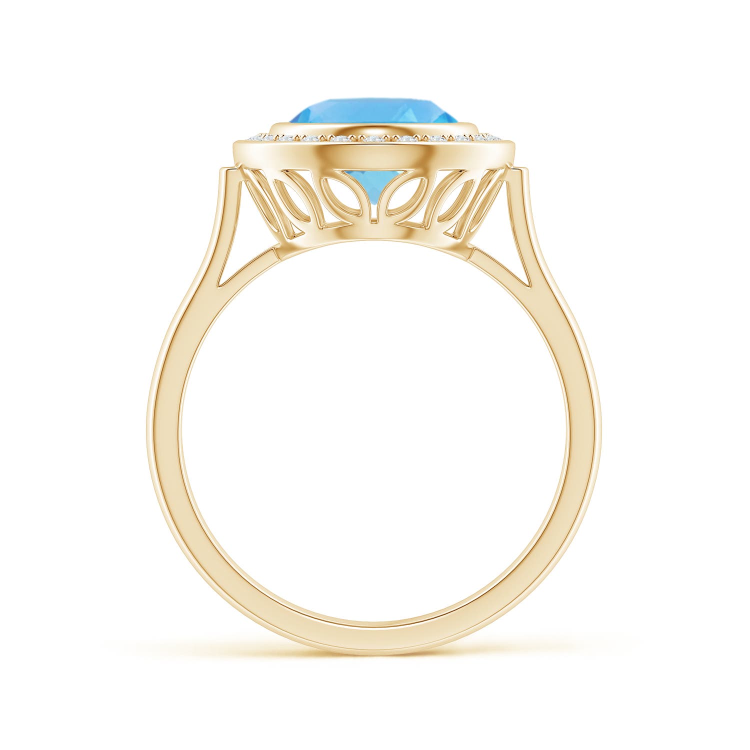 AA - Swiss Blue Topaz / 3.41 CT / 14 KT Yellow Gold