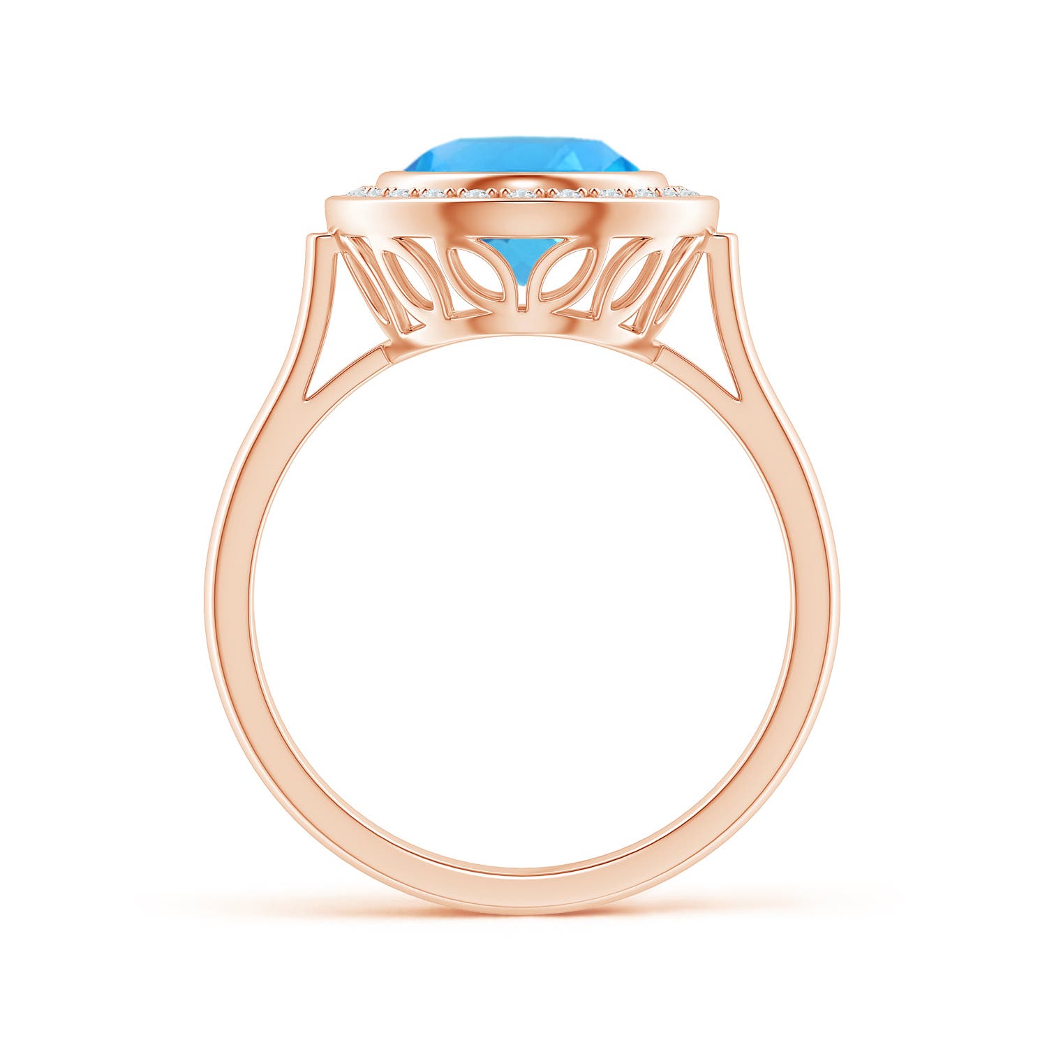 AAA - Swiss Blue Topaz / 3.41 CT / 14 KT Rose Gold