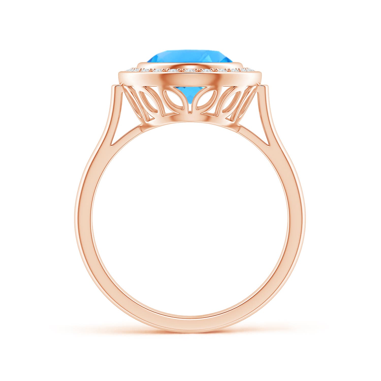 AAAA - Swiss Blue Topaz / 3.41 CT / 14 KT Rose Gold